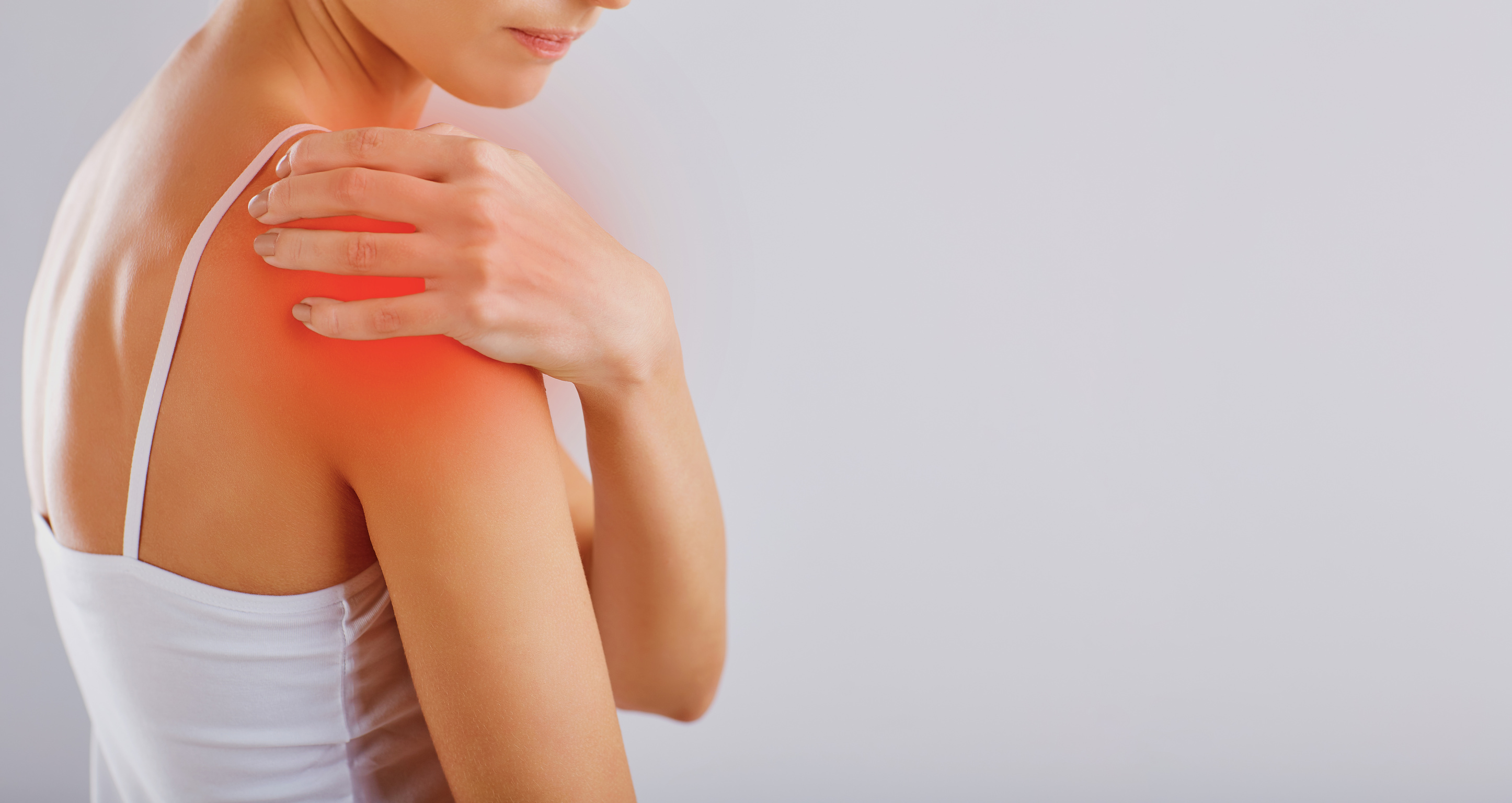 Pain, injury in the shoulder.